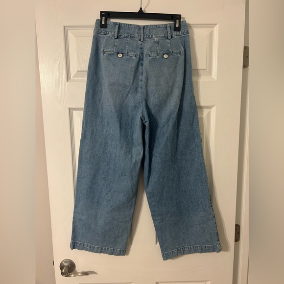 Madewell Pleated Wide-Leg Jeans in Kinnon Wash - Picture 3 of 7
